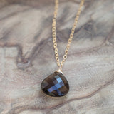 Positivity and Healing Energy: Smoky Quartz High Vibration Gold Necklace