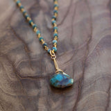 Spiritual jewelry for authenticity and self expression chrysocolla gemstone
Divine feminine healing necklace chrysocolla for truth and empowerment