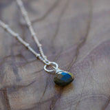 Healing labradorite necklace for energy protection and inner growth