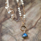 labradorite crystal healing necklace