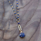 Healing necklace for inner guidance intuition, self expression and clarity lapis lazuli