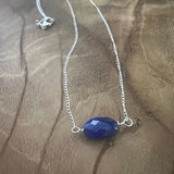 lapis healing crystal necklace