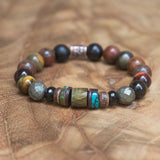 crystal healing bracelet for men, grounding bracelet for men