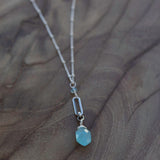 blue chalcedony Healing necklace for feminine energy intuition and gentle strength