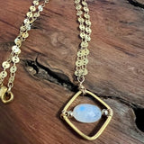 Perfect, Whole and Complete: Rainbow Moonstone Gold Necklace