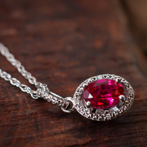 You are Beautiful: Ruby and Diamond Necklace