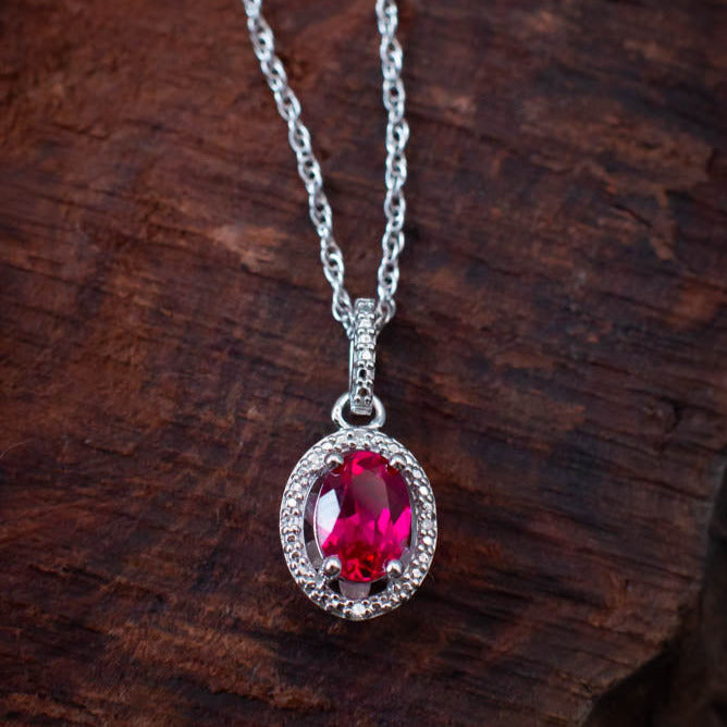 You are Beautiful: Ruby and Diamond Necklace – Rei of Light Jewelry
