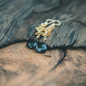 photo of Black Onyx gold earrings