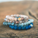 Centered, Calm, New Beginnings 5 Bracelet Stack