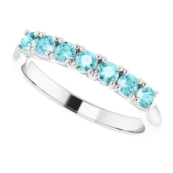 Genuine blue 2025 zircon ring