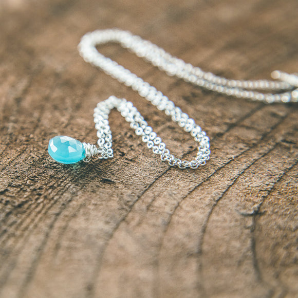 Fearless Necklace: Blue Chalcedony