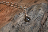 photo of Rose Gold, Smoky Quartz Rosary Style Chain Necklace