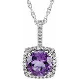 photo of Sterling Silver Natural Amethyst Necklace
