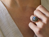 photo of Labradorite and Diamond Ring