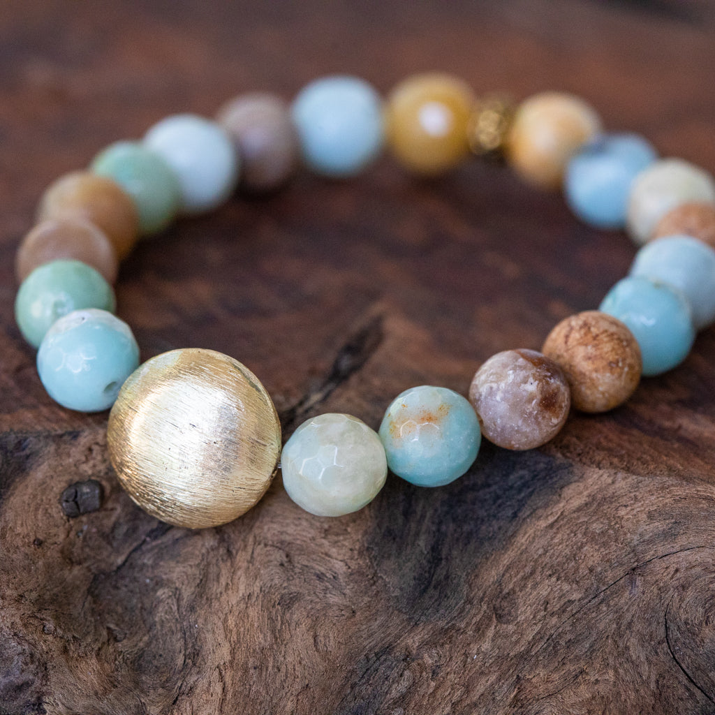 I'm a Peacemaker: Amazonite, Opalite Healing Energy Bracelet Rei