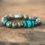 photo of Unikite, Jasper, Turquoise, Pyrite bracelet