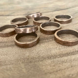 Antique Copper Bronze Textured Stacking Ring