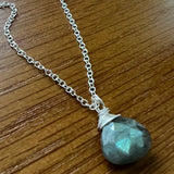 Inhale, Exhale, Trust: Labradorite Gemstone Necklace