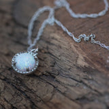 I Light my Fire Within: Opal and Diamond Necklace